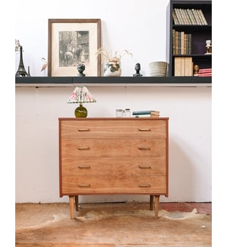 Commode scandinave en bois Olga N°1085- Produit chiné - Debongout - Bois clair