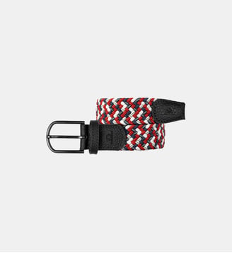 Ceinture tressée élastique Edmonton - Billybelt - Rouge, bleu et blanc