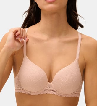 Soutien-gorge corbeille Spacer à dentelles - Simone Pérèle - Rose clair