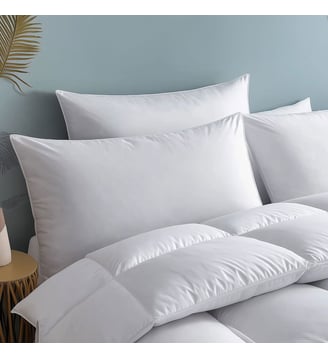 Oreiller MOELLEUX Sensation Duvet - Coton - Octave - Wake Me Green - Blanc