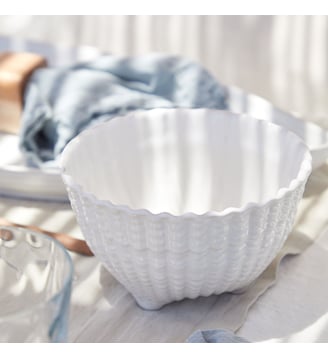 Bol Coquillage avec Pied Aparte - Costa Nova - White