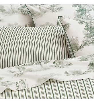 Drap plat percale de coton Garnier Thiebaut