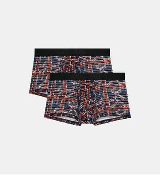 Lot de 2 boxers forme trunk en microfibre - Hom - Multicolore