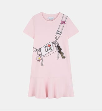 Robe à manches courtes - Marc Jacobs Kids - Rosée