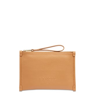 Pochette Jour en cuir - Lancel - Camel
