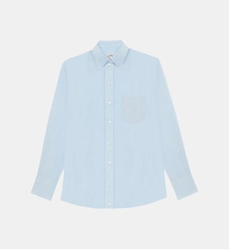 Chemise Maureen en coton à rayures - Ines de la Fressange Paris - Bleu