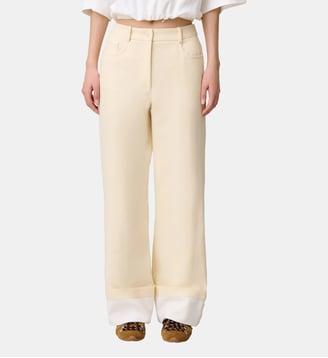 Pantalon coton droit élégant - Claudie Pierlot - Vanille