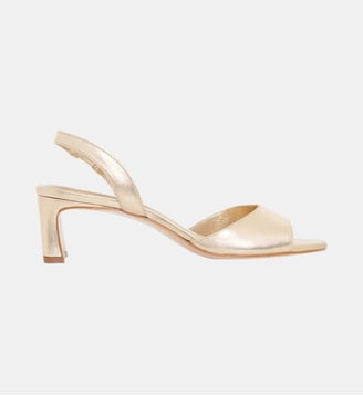 Sandales à talon en cuir doré - CÔME - Gerard Darel - Or