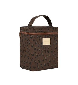Sac isotherme Hyde Park pour biberon et déjeuner Brown Waves - Nobodinoz - Marron foncé