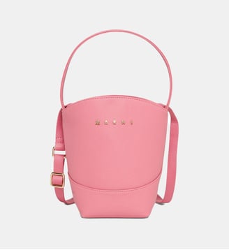 Sac bandoulière avec logo - Marni - Orchidée rose