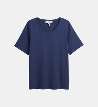 Tee-shirt col rond en jersey - Laurence Tavernier - Bleu nuit