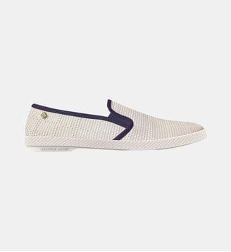 Sandales Rafia - Rivieras - Bleu et blanc