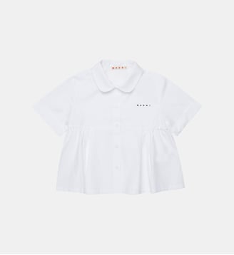 Chemise à manches courtes avec logo - Marni - Blanc