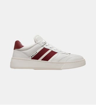 Sneaker raise en cuir - Bally - Blanc et ballyred