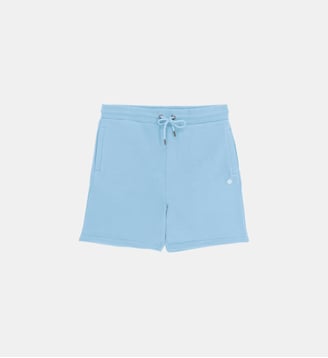 Short en coton molletonné - Serge Blanco - Bleu ciel