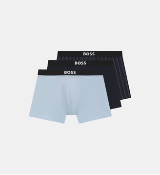 Lot de 3 boxers en coton  - BOSS - Multi bleu