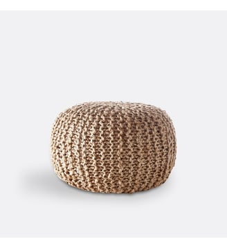 Pouf rond en jute tressé BISHO - La Redoute Interieurs - Beige naturel