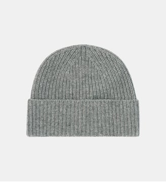 Bonnet à revers en cachemire - Bompard - Gris météore