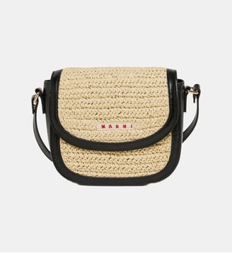 Sac bandoulière Smile avec logo - Marni - Noir