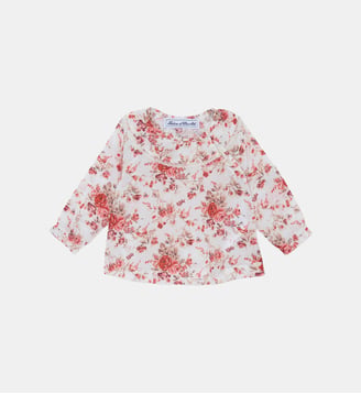 Blouse -  coton imprimé fleuri - Tartine Et Chocolat - Rose