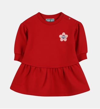 Robe à manches longues - Kenzo Kids - Rouge foncé