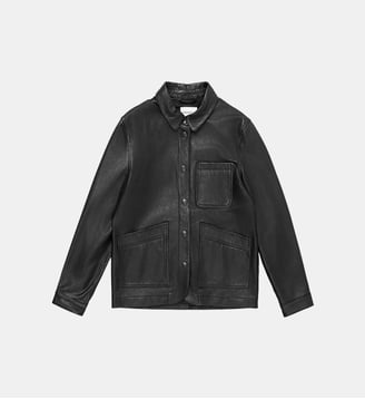 Veste col chemise uni FAULINE - La Petite Etoile - Noir