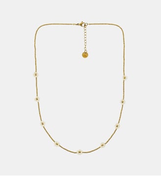 Collier  Prairie avec fleurs à perles Miyuki - Les Cléias - Blanc