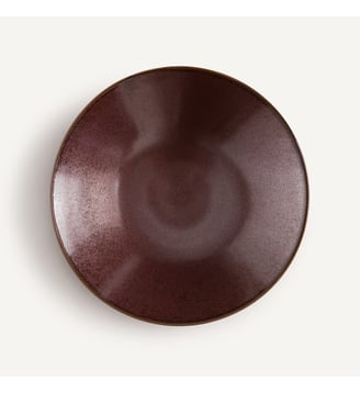 Lot de 4 assiettes creuses en grès émaillé - AM.PM - Rouge