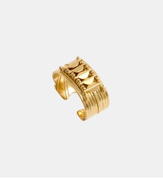 Bague ajustable  en métal à l'or fin  - Babylone - Satellite - Doré