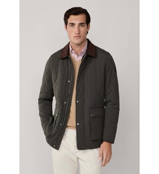 Veste esprit chasse matelassée - Hackett London - Vert foncé