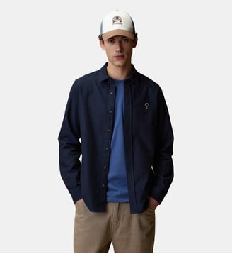 Chemise en tissu Oxford - Faguo - Bleu marine