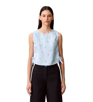 Top satin brodé Claudie Pierlot