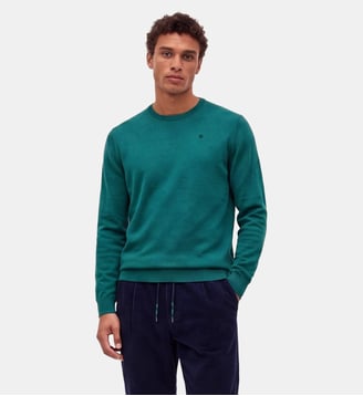 Pull Mao essentiel col rond - Serge Blanco - Vert