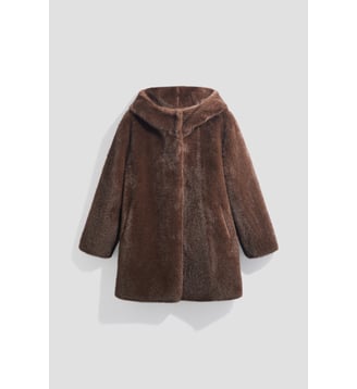 Manteau mi-long en fausse fourrure à capuche - AMY - Gerard Darel - Cigare