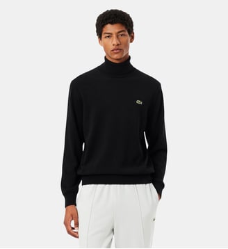 Pull col roulé jersey coton Lacoste