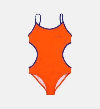 Maillot de bain une pièce avec logo - Marni - Orange
