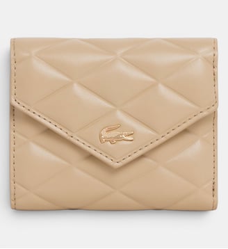 Portefeuille Crocodelle en cuir - Lacoste - Beige