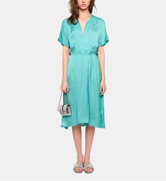 Robe Riaz Satin - Zadig&Voltaire - Vert borneo