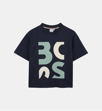 Tee-shirt manches courtes - BOSS Kidswear - Bleu cargo