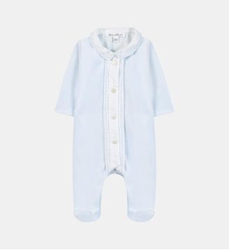 Pyjama -  velours col pointu - Tartine Et Chocolat - Bleu ciel