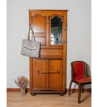 Porte-manteau en bois Max N°203- Produit chiné - Debongout - Bois clair