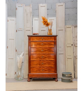 Chiffonnier en acajou Valery N°61- Produit chiné - Debongout - Bois foncé