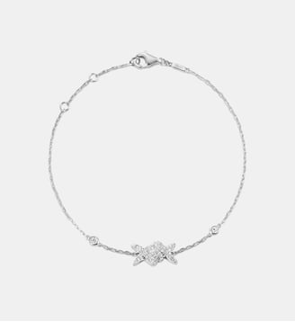 Bracelet Barbelé Pavé - Djula - Or blanc