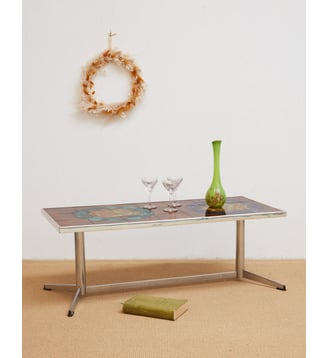 Table basse en céramique Donna N°1107- Produit chiné - Debongout - Marron