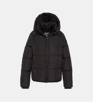 Doudoune à capuche amovible enfant - Schott - Noir