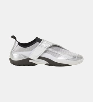 Sneaker Lnv1 En Cuir Metallise Froisse - Lanvin - Noir