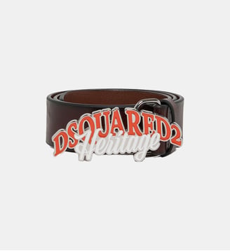Ceinture avec maxi logo - Dsquared2 - Brun cacao