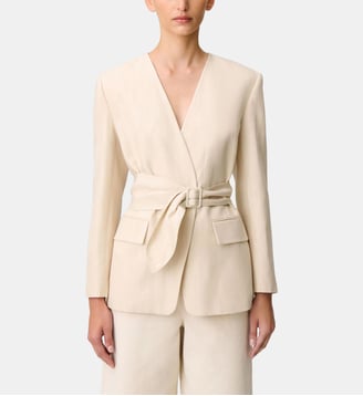 Veste tailleur col kimono - Claudie Pierlot - Sable