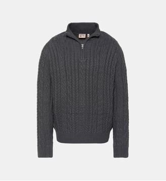 Pull camionneur en maille torsadée - Schott - Anthracite