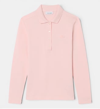 Polo L.12.D slim fit en mini Piqué stretch - Lacoste - Rose pâle